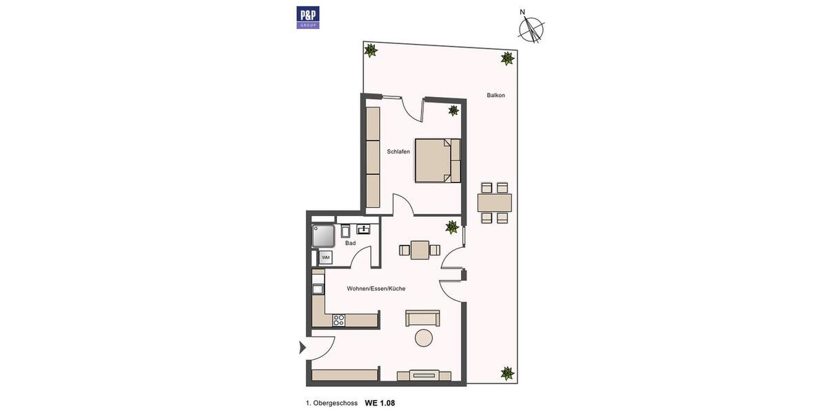 Etagenwohnung Fürth Altstadt - 2 Zimmer, 70 m&sup2;, 1.102&euro; | Angebot:26295486