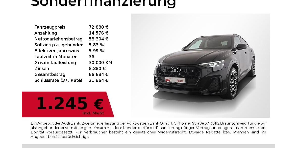Audi Q8 19.999 km 72.880 &euro; Nürnberg 90441