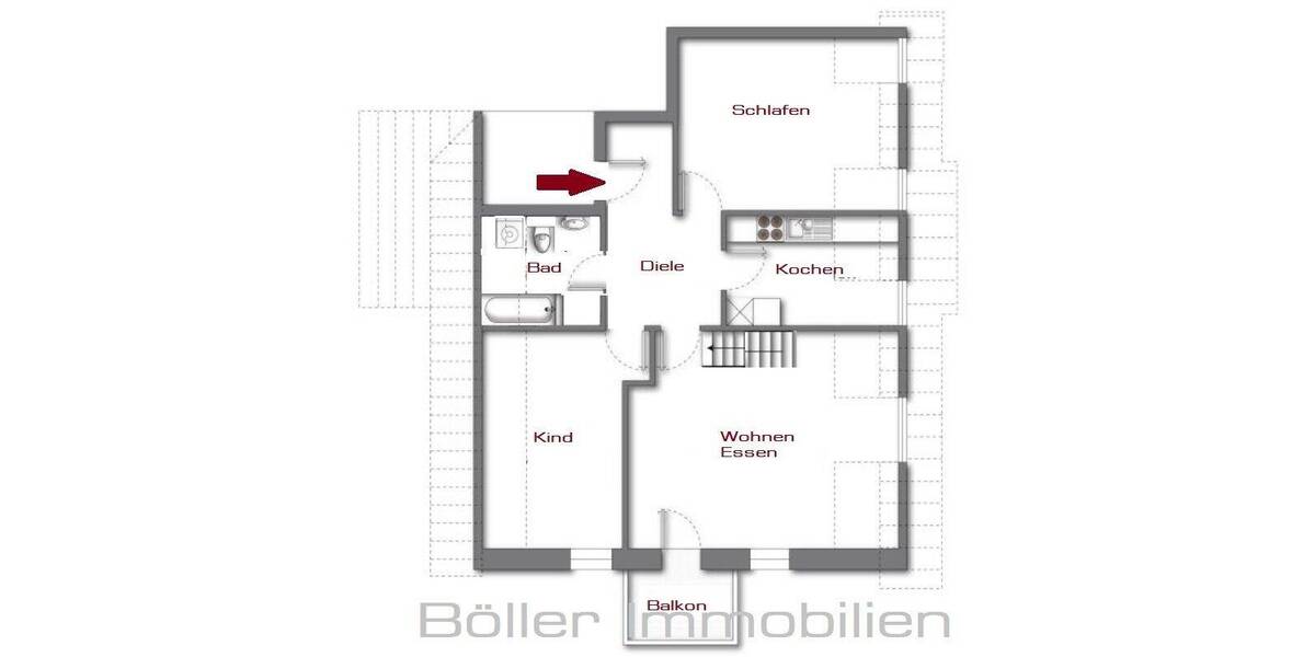 Etagenwohnung Erlangen Büchenbach - 3 Zimmer, 85 m&sup2;, 1.090&euro; | Angebot:26018037