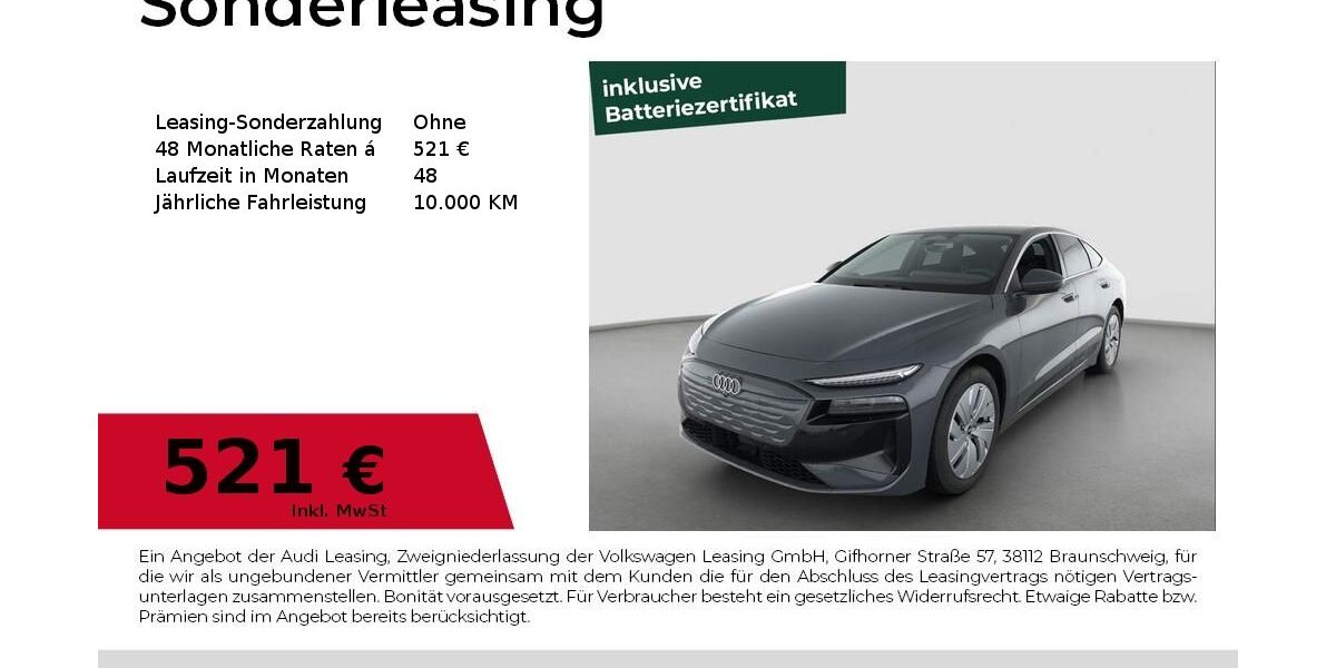 Audi A6 e-tron 8.450 km 53.940 &euro; Erlangen 91058