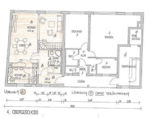Etagenwohnung Nürnberg Gärten bei Wöhrd - 5 Zimmer, 170 m&sup2;, 699.000&euro; | Angebot:26330223