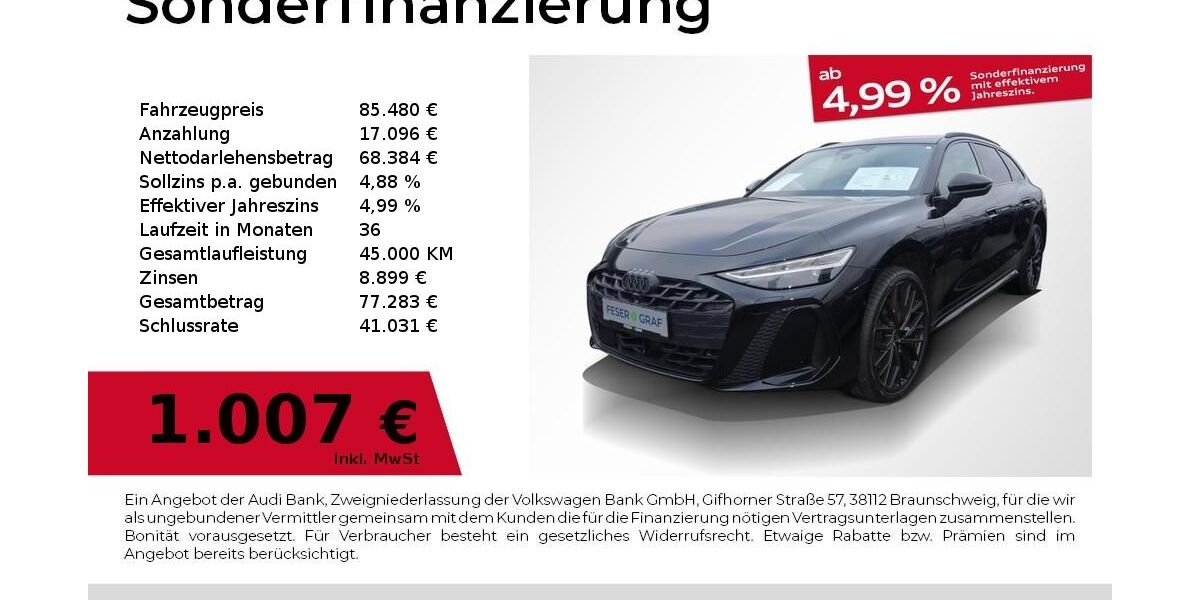 Audi A6 4.900 km 84.480 &euro; Fürth 90763