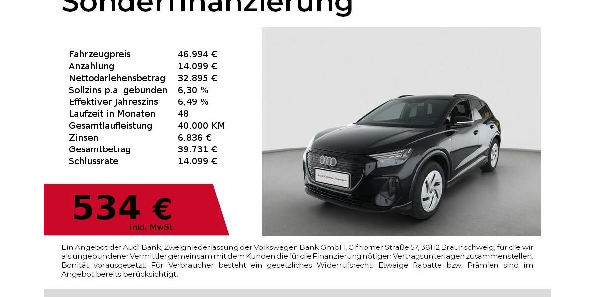 Audi Q4 e-tron 4.009 km 43.980 &euro; Nürnberg 90411