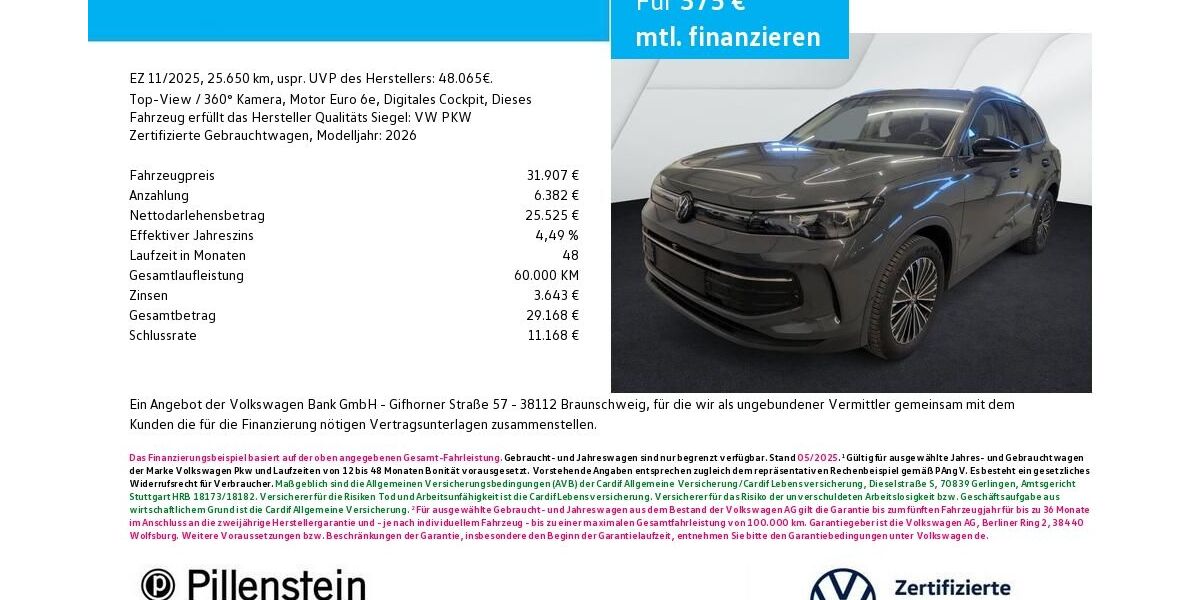 VW Tiguan 25.650 km 31.907 &euro; Fürth 90762