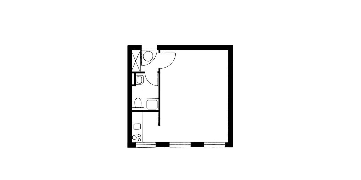 Etagenwohnung Fürth Südstadt - 1 Zimmer, 33 m&sup2;, 145.000&euro; | Angebot:26321345
