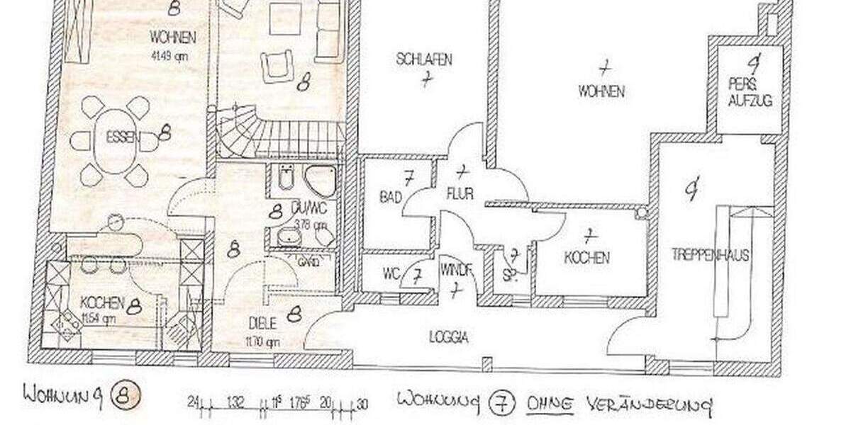 Etagenwohnung Nürnberg Gärten b Wöhrd - 5 Zimmer, 170 m&sup2;, 733.000&euro; | Angebot:25755898