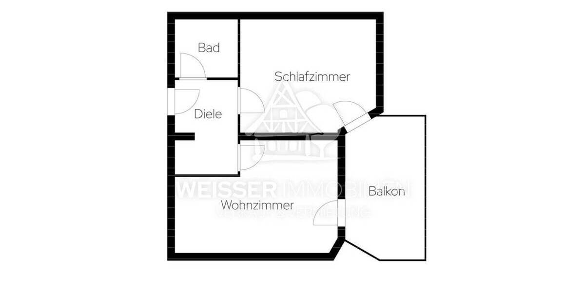 Etagenwohnung Fürth Südstadt - 2 Zimmer, 44 m&sup2;, 129.000&euro; | Angebot:26863496
