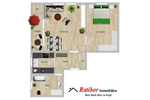 Gut vermietete 2 Zimmer-Mansardenwohnung mit Loggia und Stellplatz in ruhiger Wohnlage RH-Nord - Dachgeschoßwohnung Roth | Angebot:27569238