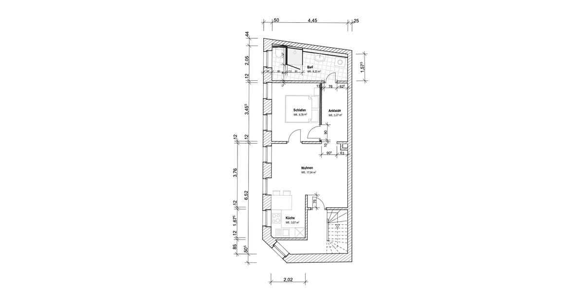 Etagenwohnung Fürth Innenstadt - 2 Zimmer, 46 m&sup2;, 730&euro; | Angebot:26885697