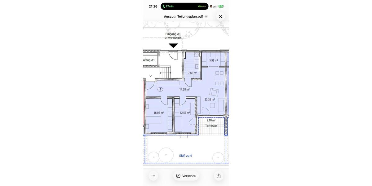 Erdgeschoßwohnung Nürnberg Eberhardshof - 3 Zimmer, 84 m&sup2;, 550.000&euro; | Angebot:26399371