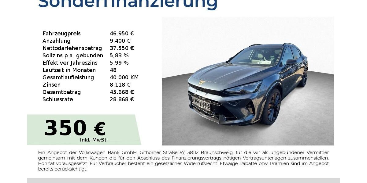 Cupra Formentor 7.500 km 46.950 &euro; Schwabach 91126