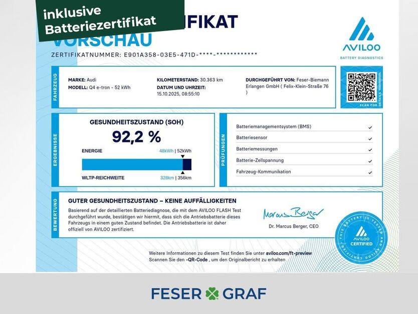 Audi Q4 e-tron 30.450 km 26.880 € Erlangen 91058