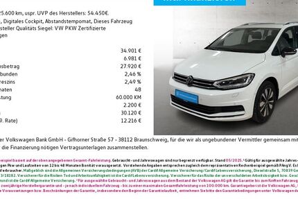 VW Touran 25.600 km 34.402 &euro; Fürth 90762