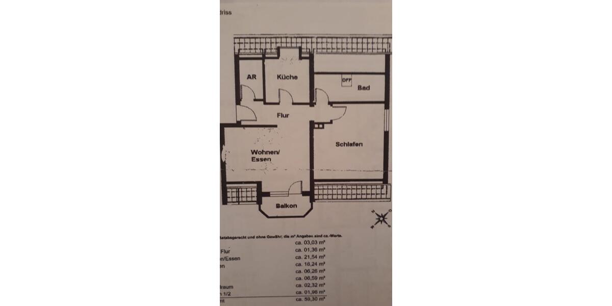 Etagenwohnung Cadolzburg - 2.5 Zimmer, 59 m&sup2;, 210.000&euro; | Angebot:27119402