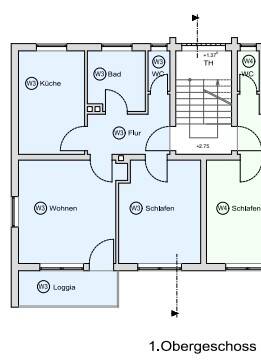 Etagenwohnung Nürnberg Altenfurt - 2 Zimmer, 62 m&sup2;, 188.900&euro; | Angebot:26695169