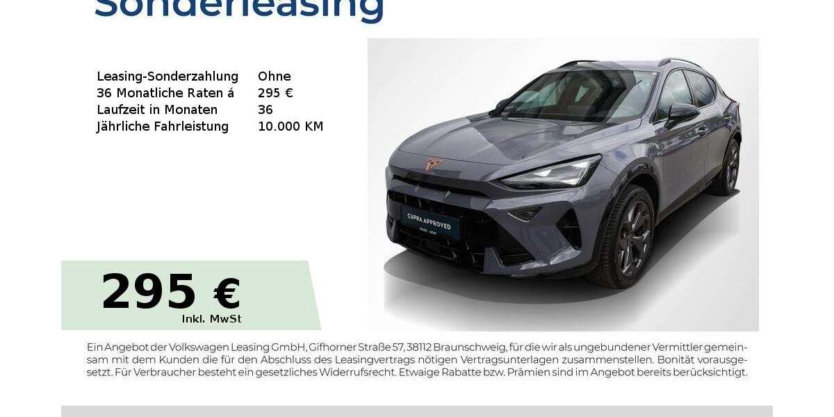 Cupra Formentor 16.150 km 32.440 &euro; Forchheim 91301