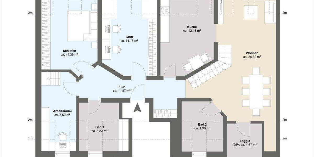 Etagenwohnung Fürth Innenstadt - 4 Zimmer, 110 m&sup2;, 459.000&euro; | Angebot:26875168