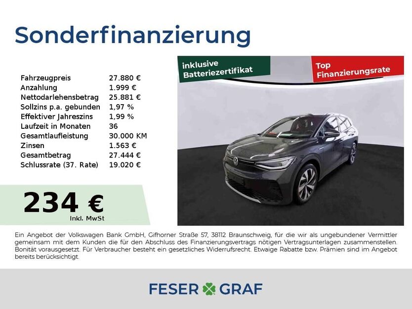 VW ID.4 45.272 km 27.880 € Fürth 90763