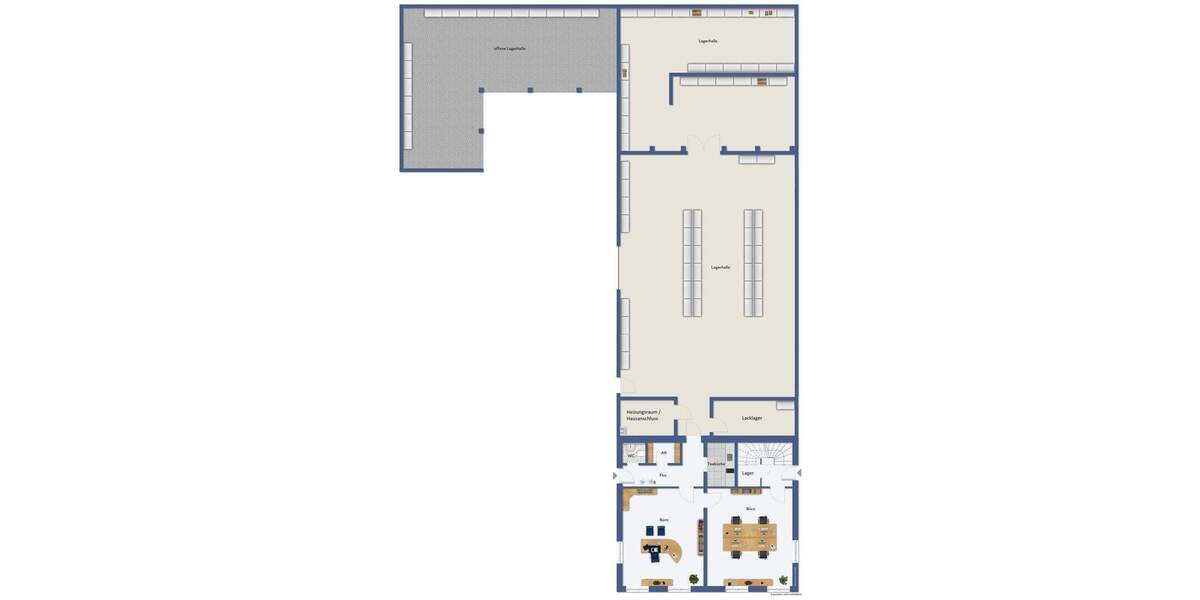 Großzügiges Betriebsanwesen mit Bürogebäude, Lagerhallen und Gewerbegrundstrück zimmer