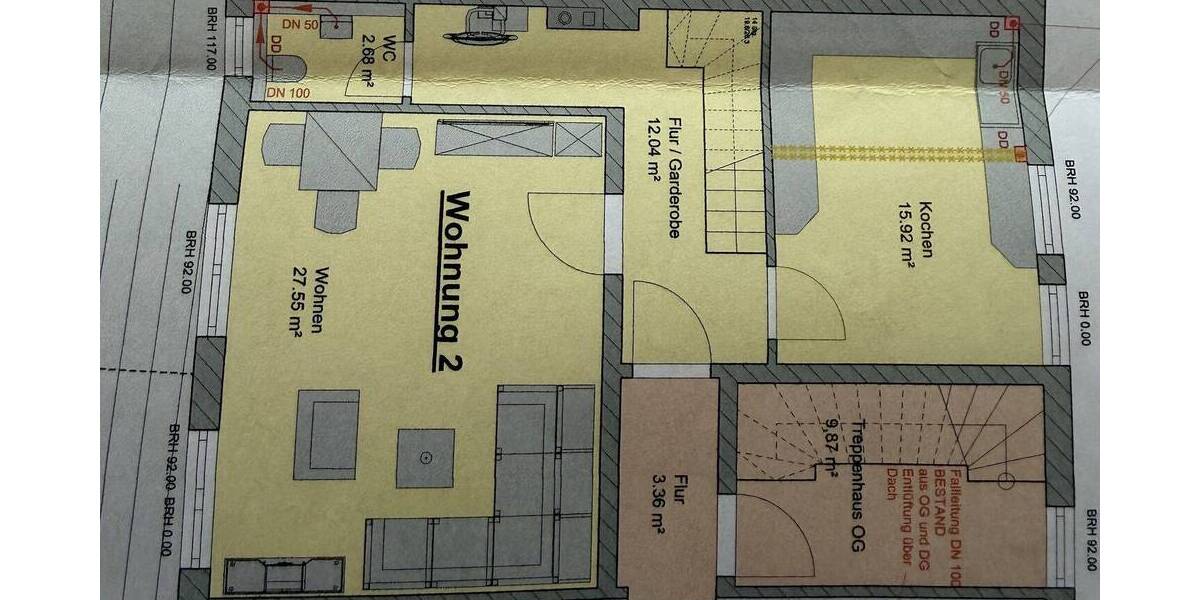 Etagenwohnung Erlangen Frauenaurach - 2 Zimmer, 117 m&sup2;, 1.400&euro; | Angebot:26092188