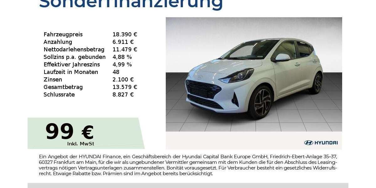 Hyundai i10 14.989 km 18.390 &euro; Fürth 90763