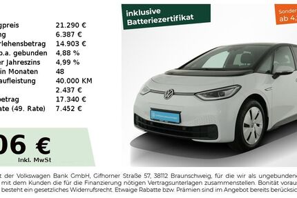 VW ID.3 19.974 km 20.450 &euro; Nürnberg 90441