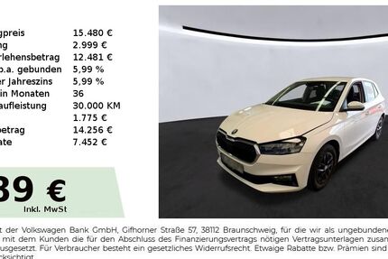 Skoda Fabia 58.300 km 15.480 &euro; Fürth 90763