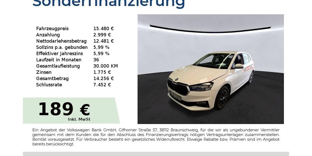 Skoda Fabia 58.300 km 15.480 &euro; Fürth 90763