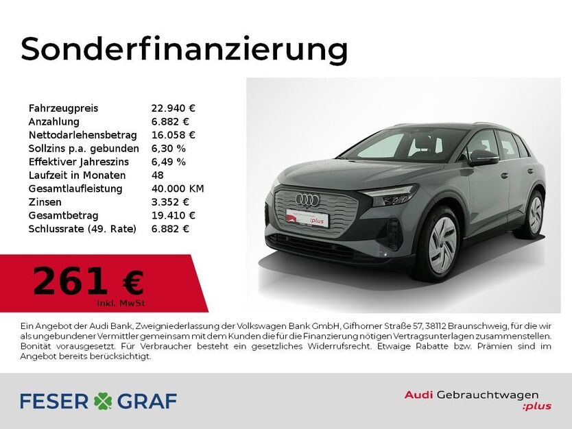 Audi Q4 e-tron 41.750 km 22.940 € Nürnberg 90411
