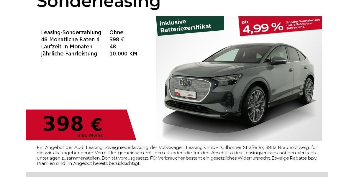 Audi Q4 e-tron 7.797 km 42.440 &euro; Nürnberg 90441