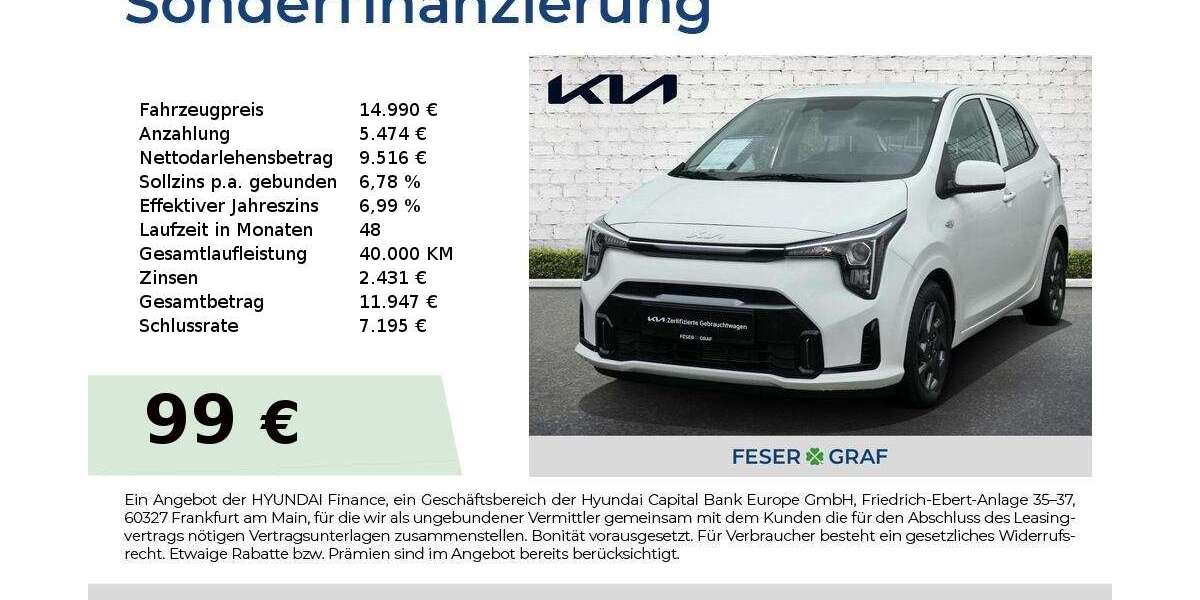 Kia Picanto 10.660 km 14.990 &euro; Nürnberg 90425