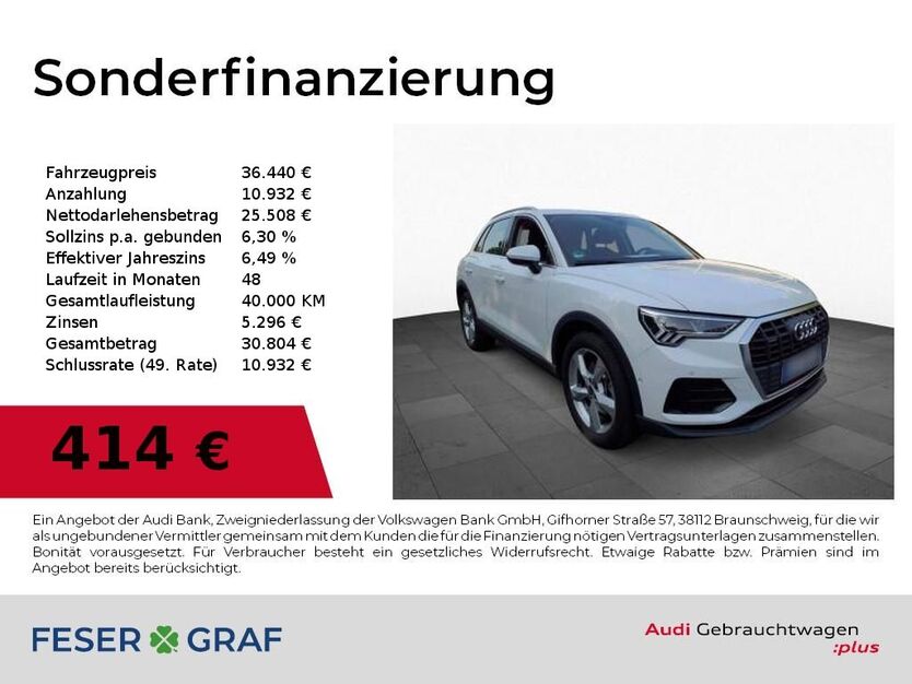 Audi Q3 11.200 km 36.440 € Nürnberg 90411