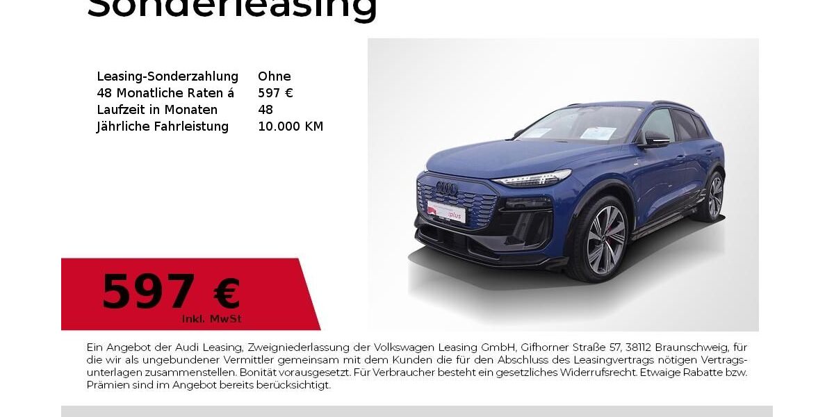 Audi Q6 e-tron 9.615 km 63.590 € Erlangen 91058