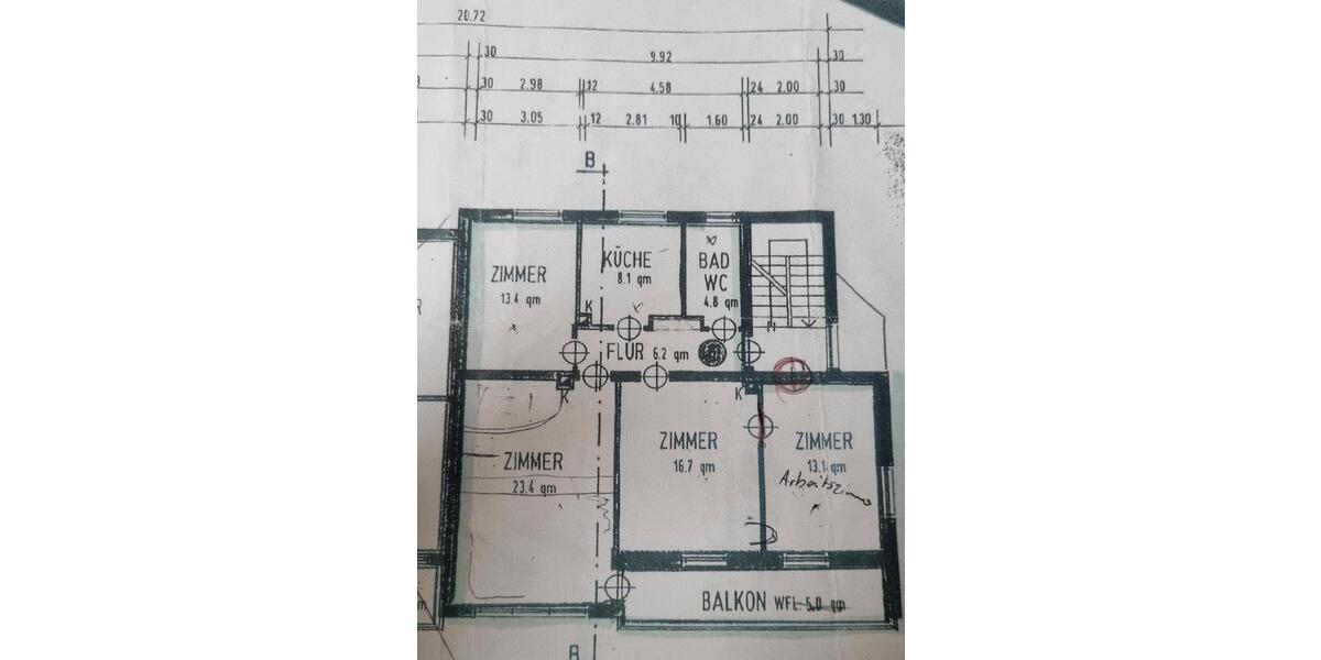 Etagenwohnung Erlangen Alterlangen - 4 Zimmer, 90 m&sup2;, 285.000&euro; | Angebot:27016215