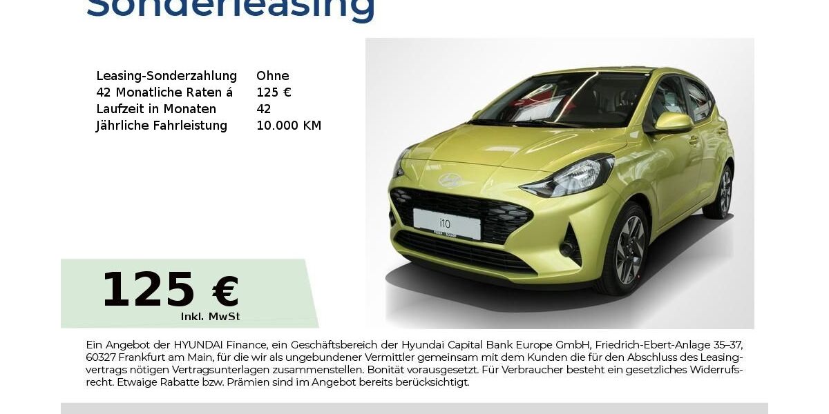 Hyundai i10 2.500 km 15.495 &euro; Fürth 90763