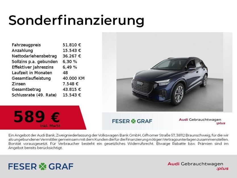 Audi Q4 6.318 km 51.810 € Nürnberg 90411