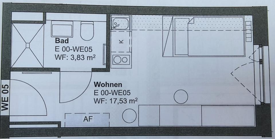 Erdgeschoßwohnung Nürnberg Gleißhammer - 1 Zimmer, 18 m&sup2;, 172.000&euro; | Angebot:27013696
