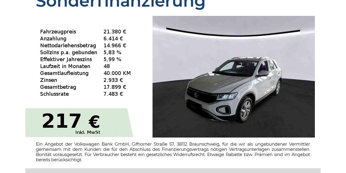 VW T-Roc 120.250 km 20.940 &euro; Nürnberg 90431