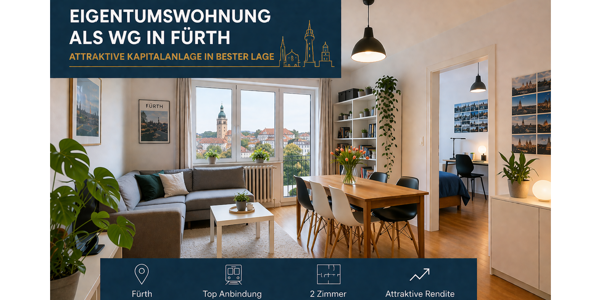 Etagenwohnung Fürth Altstadt - 2 Zimmer, 36 m&sup2;, 190.000&euro; | Angebot:27567248