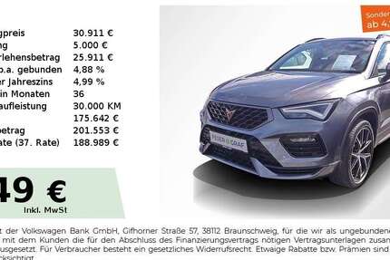 Cupra Ateca 43.650 km 30.911 &euro; Lauf an der Pegnitz 91207