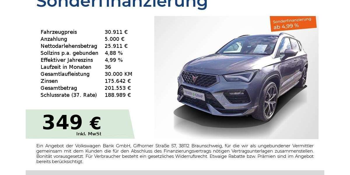Cupra Ateca 43.650 km 30.911 &euro; Lauf an der Pegnitz 91207