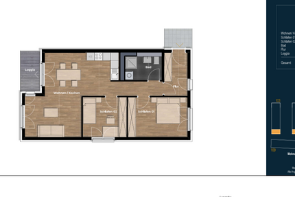 Wohnung Erlangen Sebaldussiedlung - 3 Zimmer, 72 m&sup2;, 1.136&euro; | Angebot:27644256