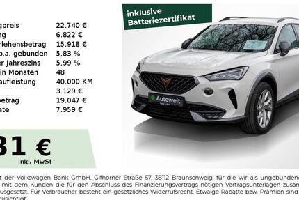 Cupra Formentor 33.250 km 21.880 &euro; Nürnberg 90431