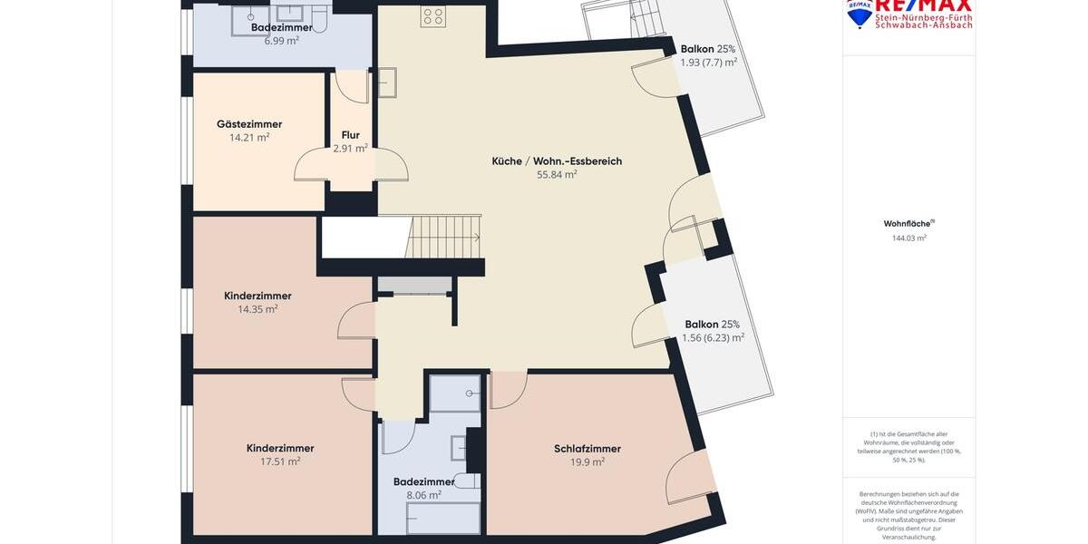 Große komfort Wohnung mit EBK und eigener ca. 25m² großer Dachterrasse 5 zimmer