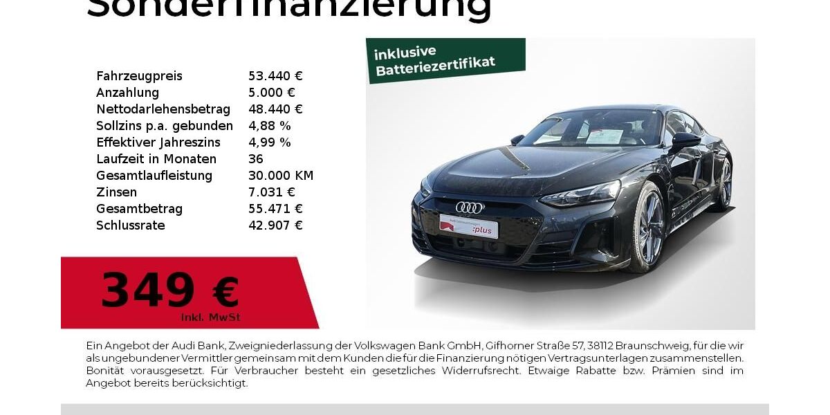 Audi e-tron GT 20.500 km 53.440 &euro; Lauf an der Pegnitz 91207