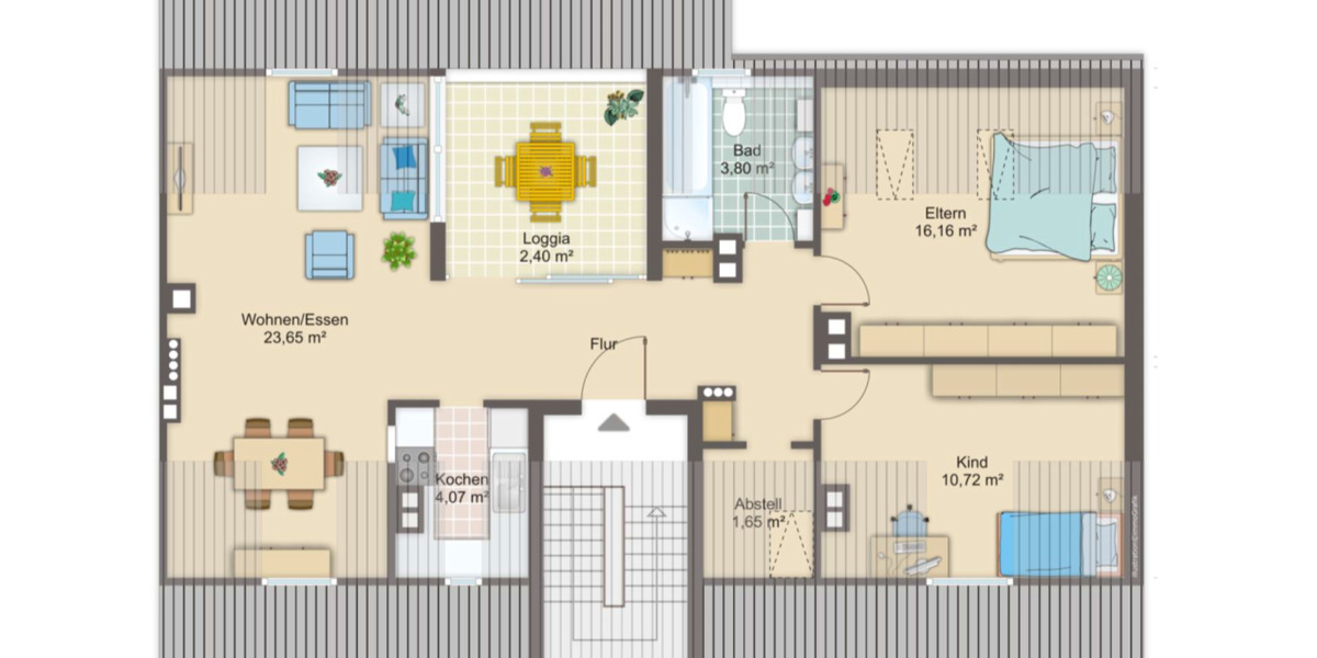 Etagenwohnung Nürnberg Buchenbühl - 3 Zimmer, 78 m&sup2;, 307.000&euro; | Angebot:25948081