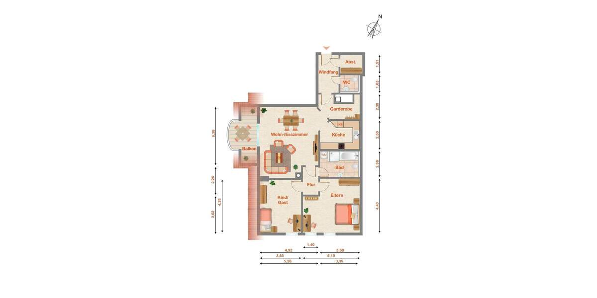 Etagenwohnung Hersbruck - 3 Zimmer, 95 m&sup2;, 319.000&euro; | Angebot:25664902