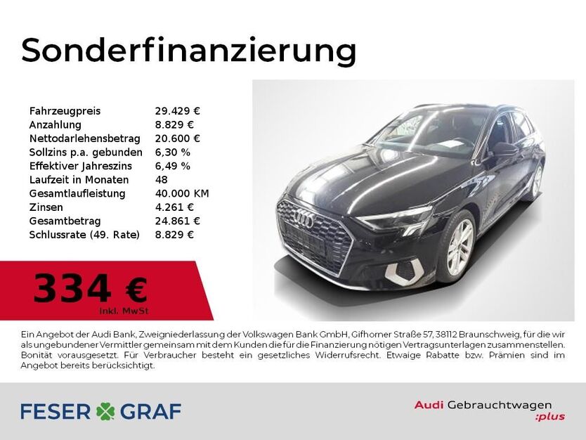 Audi A3 63.500 km 27.880 € Höchstadt an der Aisch 91315