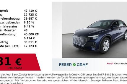 Audi Q4 e-tron 7.854 km 42.410 € Nürnberg 90411