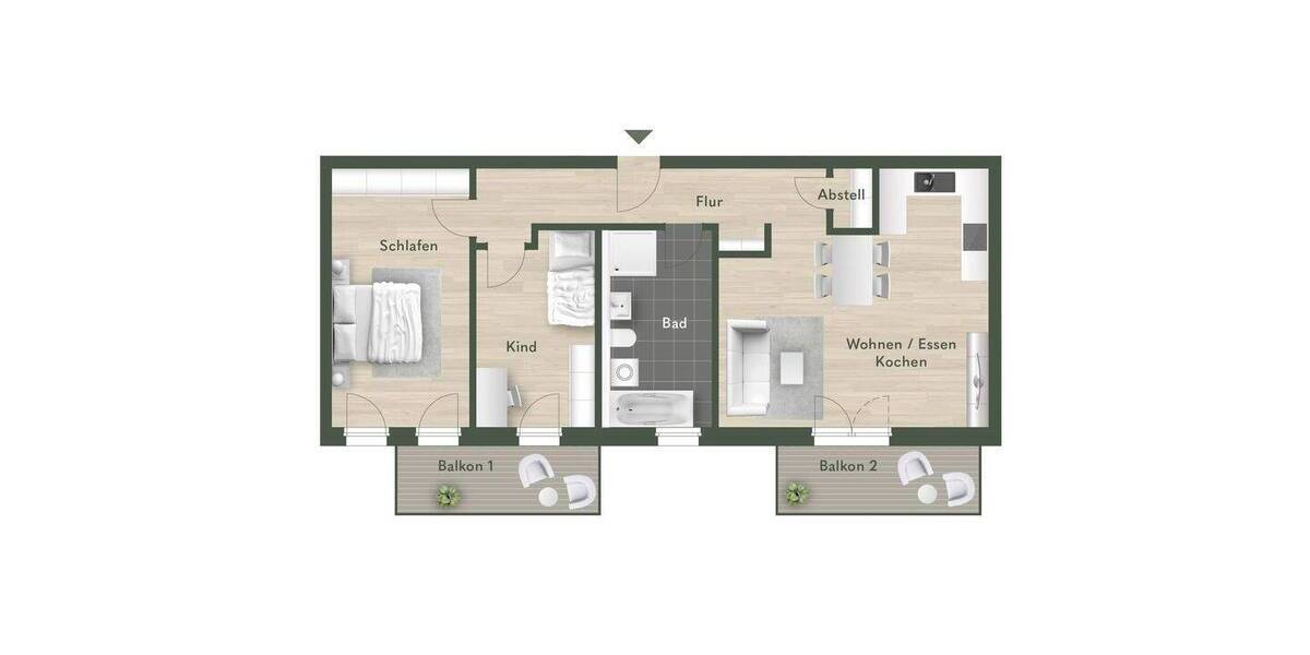 Etagenwohnung Erlangen Dechsendorf - 3 Zimmer, 83 m&sup2;, 523.000&euro; | Angebot:25671398